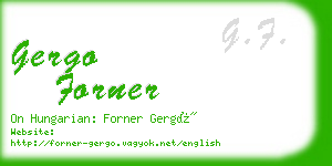 gergo forner business card